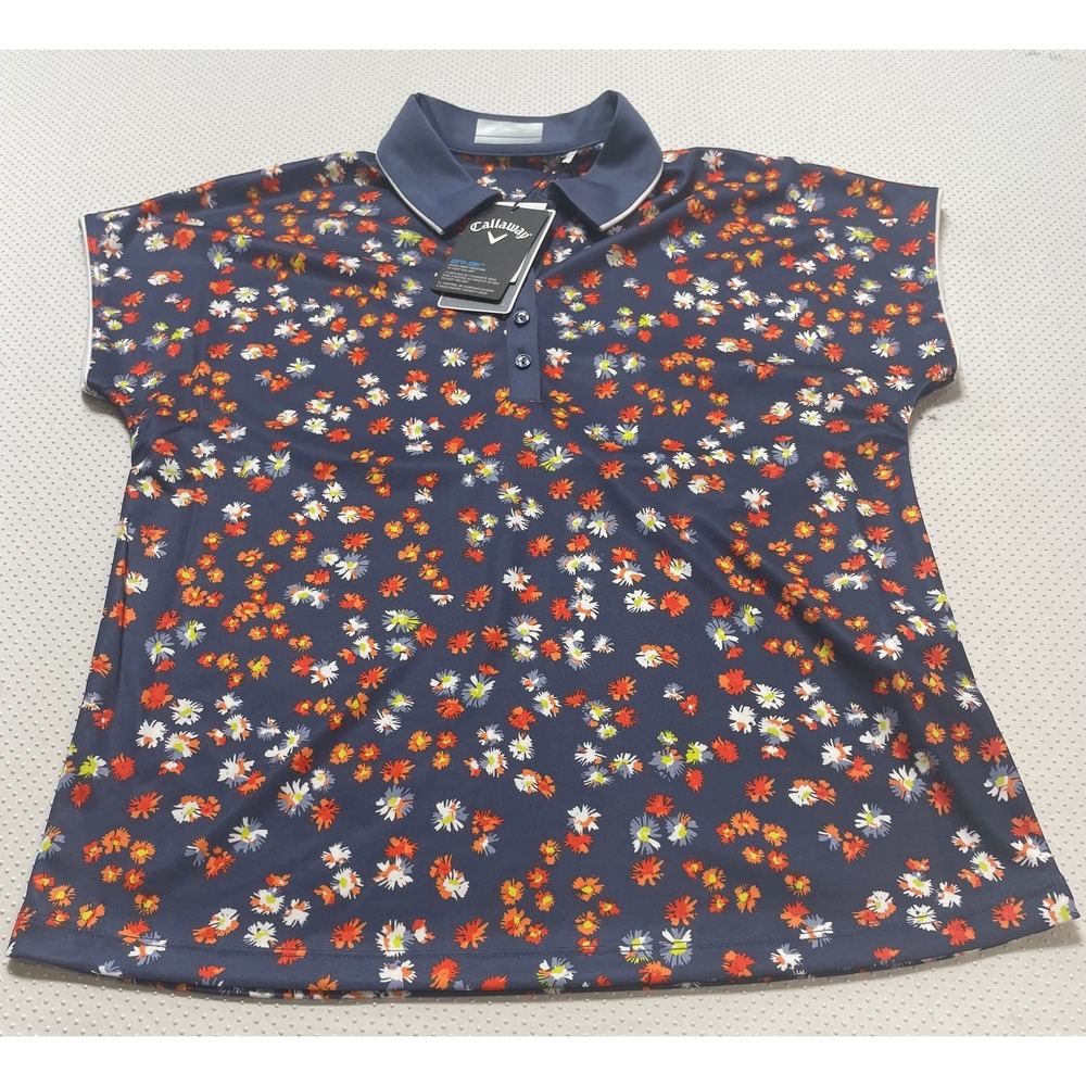 Calloway Women's Size Small Short Sleeve Floral Pattern Golf Shirt NWT MSRP $82
